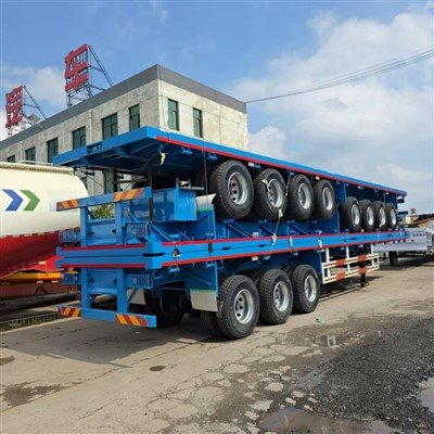 Trailer Tempat Tidur Datar Tugas Berat